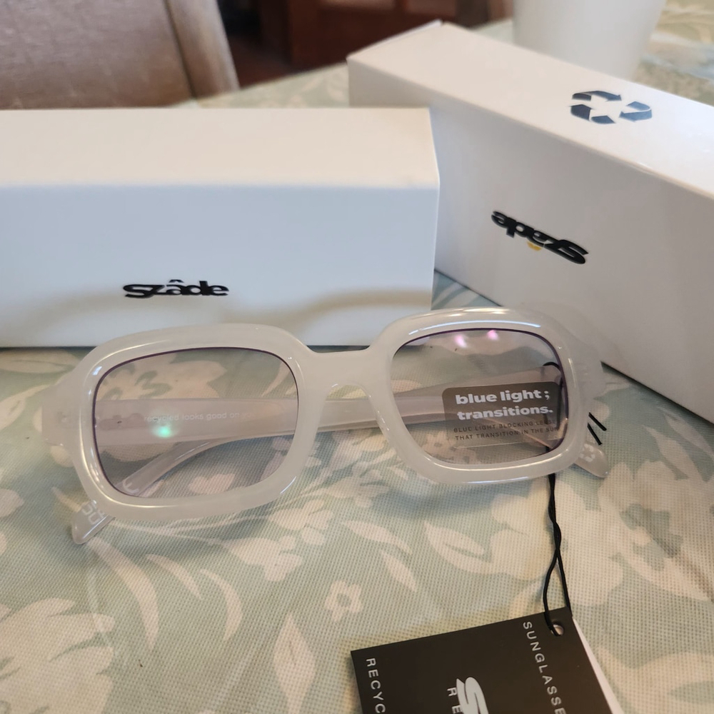 Szade brand Watts model blue light blocking glasses with transition lenses New